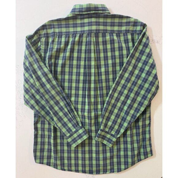 Southern Marsh Shirt Mens M Button-Down Long-Sleeve Green Blue Plaid Checkered - Picture 9 of 11